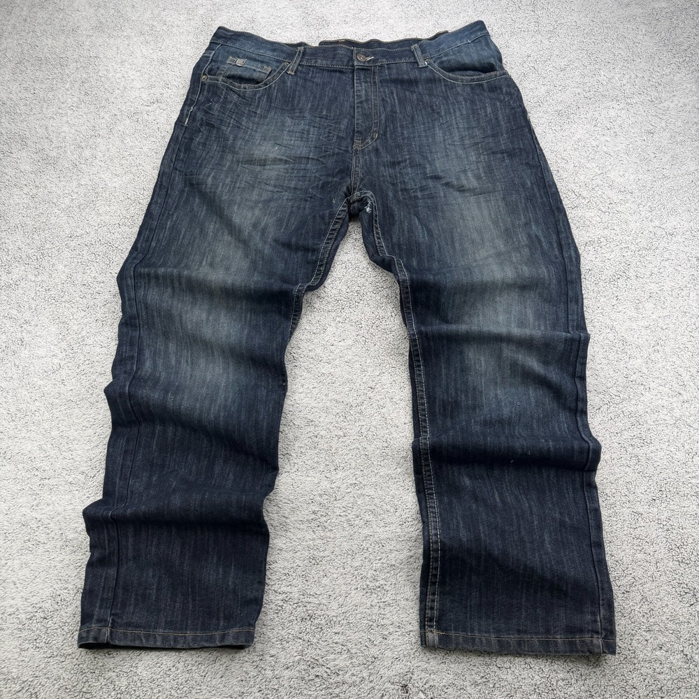 South Pole Jeans Mens 42x33 Blue Faded Distressed Baggy 5 Pocket Y2K 90s READ